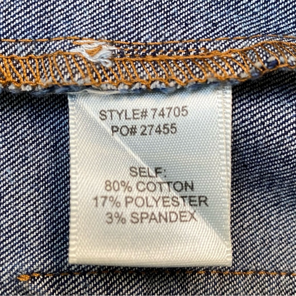 Skies Are Blue NWT Carpenter Jeans Utility Stitch, Structured Classic Blue, Sz S - Picture 10 of 11